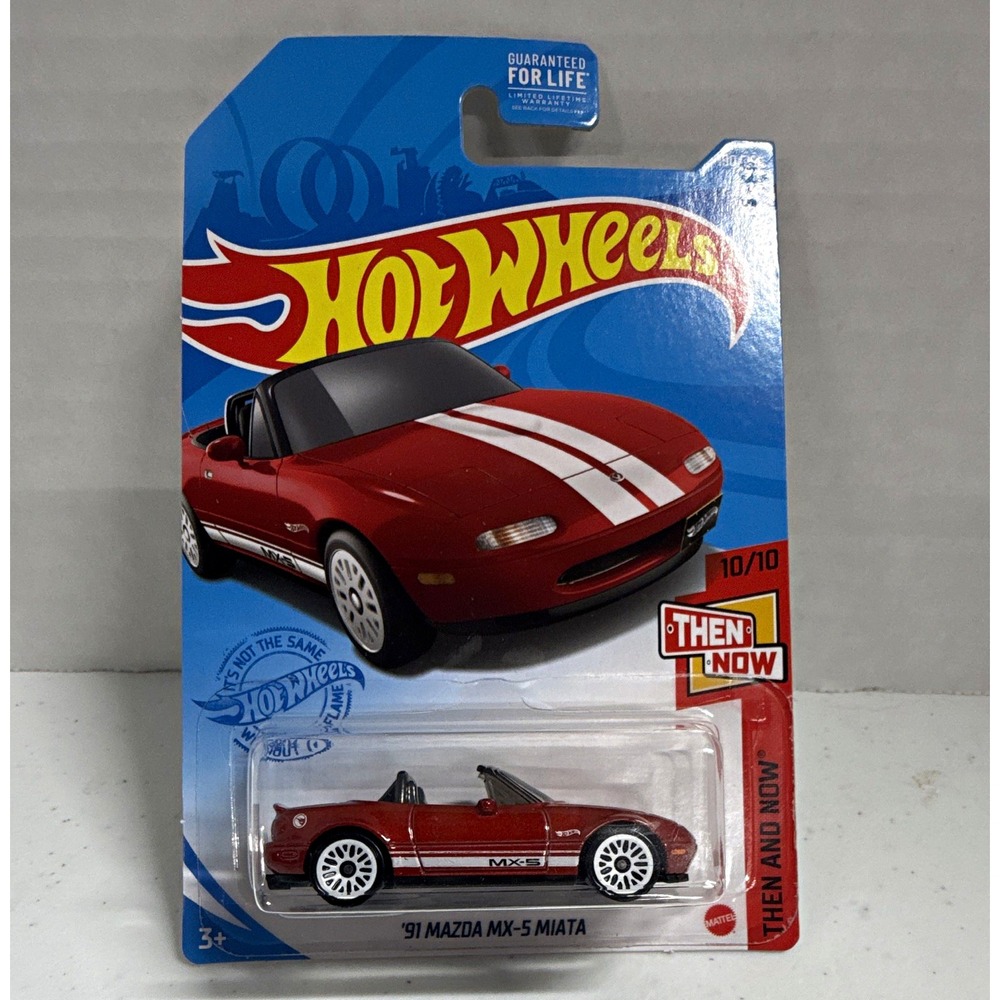 Hot Wheels Then and Now '91 Mazda MX-5 Miata 1:64 Diecast Red/White Unopened
